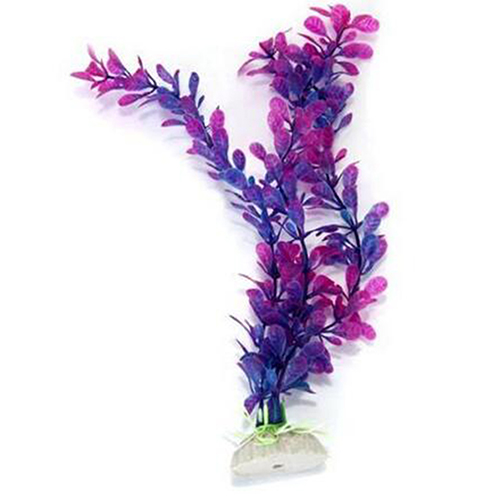 Kunststof aquariumplant blauw paars