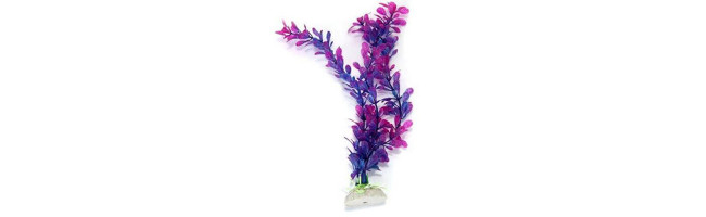 Kunststof aquariumplant blauw-paars